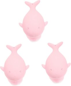 Healvian 3-teiliges Dusch-körperwäscher-haarbürste Für Jungen Und Mädchen Manuelle Shampoo-bürste Körperreinigungsbürste Silikon-massagewerkzeug