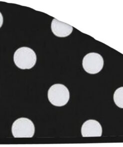 Xzeit Schwarz & Weiß Big Dot Haar Handtuch Korallen Samt Trockene Haare Caps Schnell Trockenes Haar Bad Duschhaube Super Saugfähige Haartücher für nasses Haar Langes Dickes Lockiges Haar