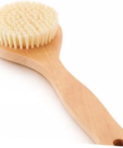 VALICLUD Badebürste mit Langem Holzgriff Kunststoff duschbürste mit Mittelharten Borsten zur Hautpeeling Massage und Durchblutungsförderung Geeignet für Rücken Beine und Füße