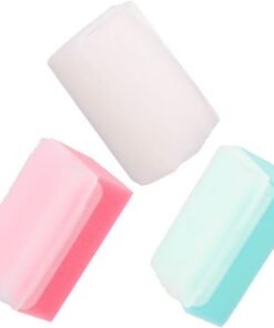 STOBAZA 3 Stück Badewaschbürsten aus Weichem Schwamm Sanfter Kopfhaut massagebürste mit Peeling effekt Farblich Sortiert Weiß Grün Rosa für Sanfte Reinigung und Hautpflege