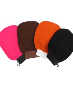 Peeling Badehandschuhe aus Rayon, 4 Stück für Bad und Dusche | Sanftes Peeling und Milder Schaum, Geeignet für Saunaeinsatz, Hautverträglich Verarbeitet Zufällige Farbe