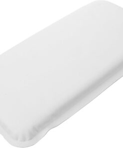 Healvian Weißes Pu Schwamm Badewannenkissen mit Nacken und Schulternstütze Ergonomisches Badekissen für Entspannendes Spa und Badewannenerlebnis