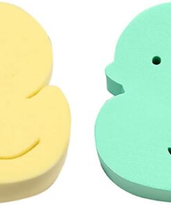 Ultraweicher Körperschwamm für Bad und Dusche für sanfte Reinigung und tiefes Peeling, reichhaltiger Schaum, 2 Stück, gelb + grün