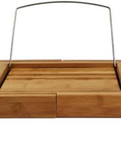 WAYER Badewanne Tisch, 100% Bamboo Badewanne ablage Badewanne ablage Multifunktion Verstellbar Regal Badewannenbretter Lagerung-Board Badewanne Tisch-Holzfarbe 75x23x4.5cm(30x9x2inch)