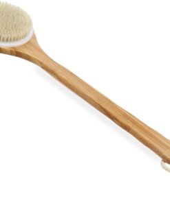 OUNONA Badebürste Mit Langem Bambusgriff Naturborsten Körpermassage Peelingbürste Sanft Zur Haut Für Dusche Und Bad Mit Aufhängeschnur
