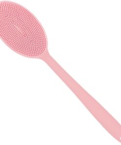 VALICLUD Silikon Badebürste mit Langem Griff Ergonomisch für Körperpeeling und Rückenmassage für Hauttypen mit Aufhängeloch zur Einfachen Aufbewahrung