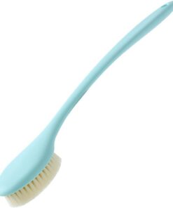 Hochwertige Badebürste mit langem Griff, Peeling-Bürste für die Dusche, entfernt sanft Haut und Cellulite, blau
