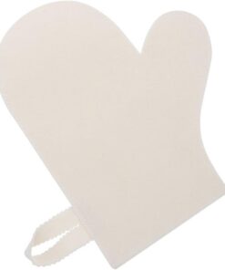 VALICLUD Filz Saunahandschuh Hitzeschutz Handschuh für Spa Sauna Duschhandschuh Atmungsaktiv mit Aufhängering Weiß