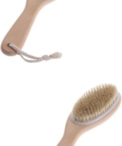 Healvian 2 Stück Sichere Gesunde Badebürste Aus Natürlichem Material Duschbürste Reinigungsbürste Gebogener Griff Für Sanftes Peeling