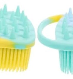 VALICLUD 2 Stück Badebürste aus Silikon Shampoo-Schrubber Scheuerbürste Badebürste für Kleinkinder Haarbürste reinigungsbürste Kopfhautbürste Kopfhautmassagegerät Kieselgel
