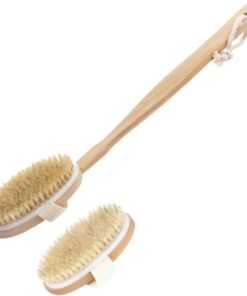 STOBAZA 2 Stück Massagebürste mit Weichen Borsten und Holzgriff Praktischer Duschreinigungsbürste für Rücken und Arm Tiefenwirksame Reinigung Komfortables Baden