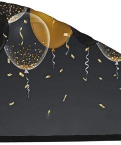 Xzeit Schwarze und goldene Ballon-Haartuch Korallensamt Trockene Haarkappen Schnell Trockenes Haar Bad Duschhaube Super Saugfähige Haartücher für nasses Haar Langes Dickes Lockiges Haar