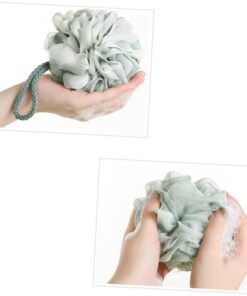 3 Stück-pack Duschball Badeschwamm aus Pe Netzgewebe für Körperreinigung | Hängbar zum Trocknen, für Männer und Frauen, Große Badebälle für Dusche und Bad Zufällige Farbe
