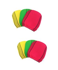 Healvian 6stücke Doppelseitige Peelinghandschuhe Für Bad Und Körperpeeling-handschuhe Für Erwachsene Und Junge Mädchen Zum Reinigen Und Exfolieren Farblich Variabel