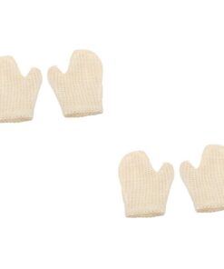 Healvian 4 Stück Peeling Bad Handschuhe aus Natürlichem Sisal Exfolierend und Durchblutungsfördernd für Körper und Gesicht Leichte Langlebige Duschhandschuhe für Familie und Reise