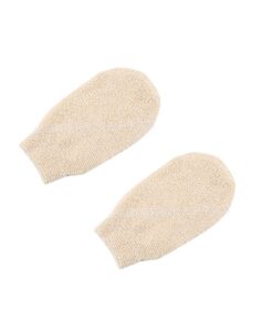 OUNONA 2 Stück Bambusfaser Peelinghandschuhe Körper Massage Tuch mit Starker Reinigungskraft Exfoliator für Rücken und Beine Wiederverwendbar und Maschinenwaschbar