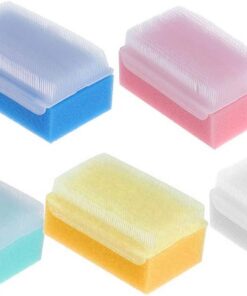 5 Stück Schwamm Badebürsten für Babys und Neugeborene | Sponge Ausführung, Massagefunktion, zur Sensorischer Entwicklung, für Schwimmbecken