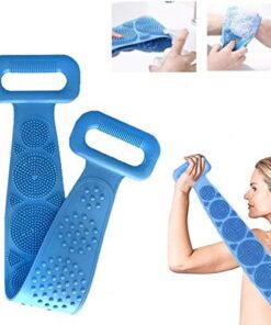 Peeling-Handtuch für den Körper Bad Dusche Silikon Körperbürste Handtuch Bad Gürtel Körper Peeling Massage für Duschkörper Reinigung Badezimmer Dusche Peeling Waschlappen (Color : D)
