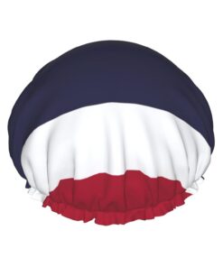 Duschhaube mit Thailand-Flagge, weich gefüttert, doppellagig, waschbar, breites Gummiband, Haar-Duschhaube für Badewanne