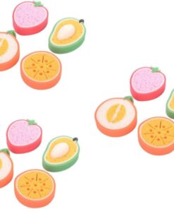 Healvian 12 Stk Badeschwamm Esponjas para el cuerpo natürliches Luffa orangefarbener Schwamm schwämme kreativer duschschwamm Obst Schrubben Geschirrtuch Scheuerschwamm