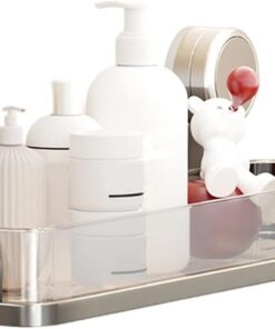 Duschregal Dusch-Organizer Mit Haken | Großzügiger Stauraum Aufbewahrungskorb Mit Saugnapf & Haken Für Fitnessstudio, Studentenzimmer, Badewanne, Wohnung Und