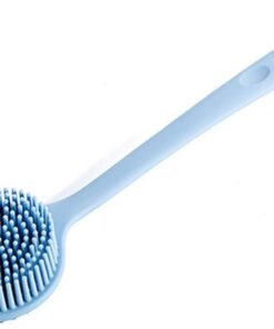 Badebürste Doppelseitige Silikon-Badebürste Mit Langem Griff Reiben Der Rückenbürste Bequemlichkeit