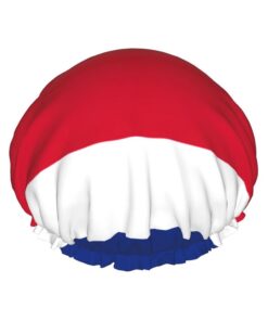 Duschhaube für Damen, Motiv: Flagge von Costa Rica, groß, waschbar, elastisches Band, Badehaar, Duschhaube