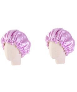 Healvian 2 Stück Schlafmütze Für Kinder Weich Und Bequem Doppellagig Satin-haube Elastische Nachtmütze Für Jungen Und Mädchen