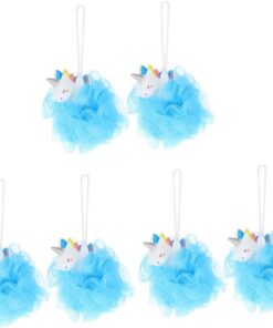 Healvian 6 Stk Einhorn-badeball Körperwäscher Waschen Süßer Luffa-schwamm Wanne Dusch-luffa-schwamm Badeschrubber Für Kinder Kugeln Zur Körperreinigung Körper Puff Badekugel Pvc Sport Mann