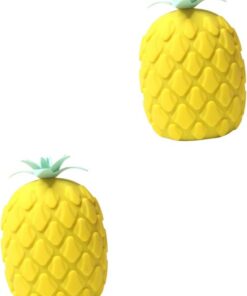Healvian 2stücke Silikon Badebürste Cartoon Ananas Form Körper Duschbürste Peeling Massagewerkzeug Gelb Ergonomisch Hautschonend Für Hauttypen Für Entspannende Massagen Und