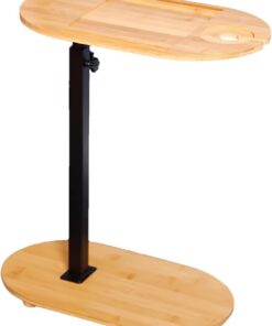 Adjustable Height Bathtub Tray - Hot Tub Table, Bathroom Tub Organizer | Non-Slip Base Design, Easy Height Adjustment, Perfect for Holding Drinks Books Candles During Bath, Relaxing Spa