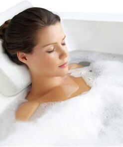 Rutschfestes Badekissen, Halter Und Nackenstütze, Spa-Kissen, Passend Für Jede Badewanne/Whirlpool/Jacuzzi Mit 2 Starken Saugnäpfen