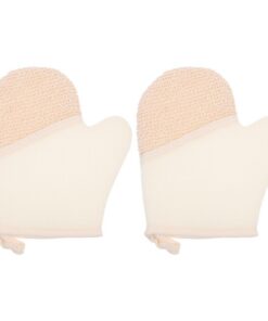 VALICLUD 2stücke Badehandschuhe für Körperpeeling Duschhandschuhe aus Robustem Material Beidseitig Verwendbar zum Entfernen von Fett und Abgestorbenen Hautschüppchen für Glatte und Strahlen