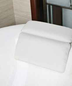 Wasserdichtes SPA-Badekissen Badewannenkissen Spa-Zubehör Kopfstützenkissen für die Badewanne Badewannenkissen Whirlpool-Kissen,Weiß,37x29cm
