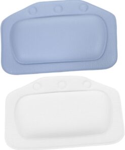 2 Stück Badewannenkissen aus PVC für Bad und Spa, Komfortable Kopfstütze | Flexibel Geformt, Entspannende Stütze Beim Baden, Stilvolle Ausführung im Doppelpack
