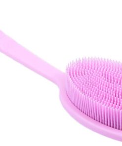 STOBAZA Silikon Badebürste Lang Mit Aufhängeloch Anti Rutsch Körperbürste Für Hauttypen Ergonomisch Gestaltet Für Dusche Und Massage