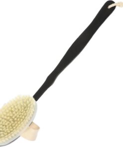 VALICLUD Ergonomische Rückenbürste Mit Langem Gebogenem Griff 41cm Abnehmbare Badebürste Aus Nylon Weich Körperpeeling Duschbürste Für Geschmeidige Haut Und Komfortables Rücken Schrubben