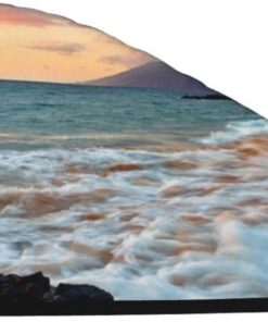 Xzeit Strand Maui Hawaii Sonnenuntergang Meer Wellen Wolken Haar Handtuch Korallen Samt Trockene Haare Caps Schnell Trockenes Haar Bad Duschhaube Super Saugfähige Haartücher für nasses Haar Langes