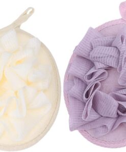 Healvian 4Stücke Peeling Duschschrubber mit Elastischem Handgurt Rückenschrubben für Gründliche Hautreinigung Weiche und Schäumende Badeschwämme