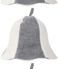 Abaodam Unisex Saunahüte als Kopfbedeckung 3 Stück aus Atmungsaktivem Filz Filzmütze mit Aufhängering für Sauna und Spa für Herren und Damen