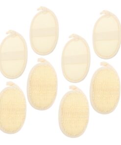 OUNONA 8 Stück-pack Luffa Körperpeeling Pads aus Natürlichem Luffa und Baumwolle Weiche Duschpeeling Schwämme für Sanfte Hautreinigung im Bad der Dusche