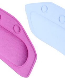 VALICLUD Badewannenkissen mit Saugnäpfen Ergonomische Kopf und Nackenstütze 2 Stück aus PVC Schaumstoff Rutschfestes Badzubehör Zufällige Farbe für Entspanntes Badeerlebnis
