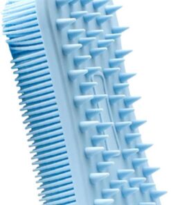 STOBAZA Silikon Badeaccessoire mit Aufhängehaken Babywaschbürste für Empfindliche Haut Geeignet für Bad und Dusche Sanfte Kopfhaut und Körpermassage Blau