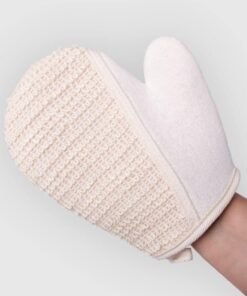 La Briantina GUA02836A Massagehandschuh, Bambusfaser, Weiß, Einheitsgröße