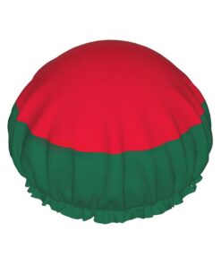 Duschhaube für Damen, groß, waschbar, mit elastischem Band, Motiv: Flagge von Bangladesch