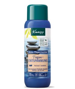 Kneipp Aroma-Pflegeschaumbad Tiefenentspannung - Badezusatz mit wertvollem Sandelholzextrakt und natürlichen ätherischen Patchouliöl - pflegendes und entspannendes Badeerlebnis - 400ml