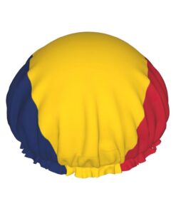Duschhaube mit Tschad-Motiv, weich gefüttert, doppellagig, waschbar, breites Gummiband, Haar-Duschhaube für Badewanne