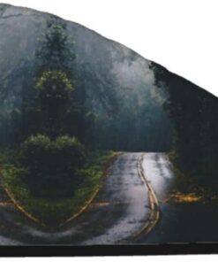 Debou Dunkle Natur Landschaft gedruckt trockenes Haar Hut Damen Schnalle hoch Wasser saugfähiges Handtuch geeignet für Make-up, Baden und Gesichtswäsche