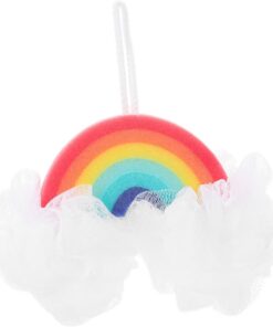 OUNONA Regenbogenförmiger Babyschwamm aus Pe Schwamm Leicht und Zart zum Baden und Sanften Peeling für Kleinkinder und Babys