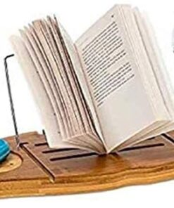 Lieber Lighting Badewannenabdeckung, Badewannen-Caddy, Badewannentablett mit Bücherständer, mit Weinglashalter, ausziehbar, natürlich, faltbar, Badewannenabdeckung, Badewannentablett (Farbe: A)